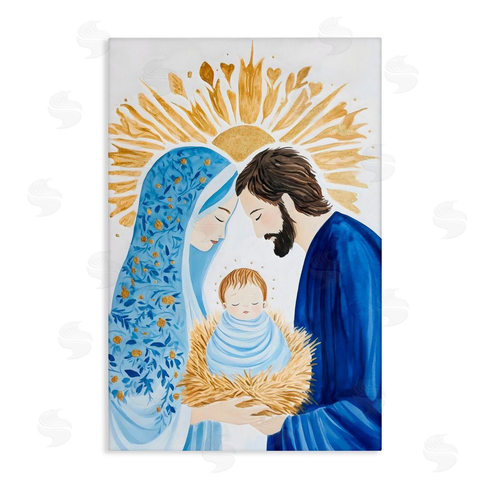 Petal Prints Design Newborn King Nativity Canvas Wall Art Print