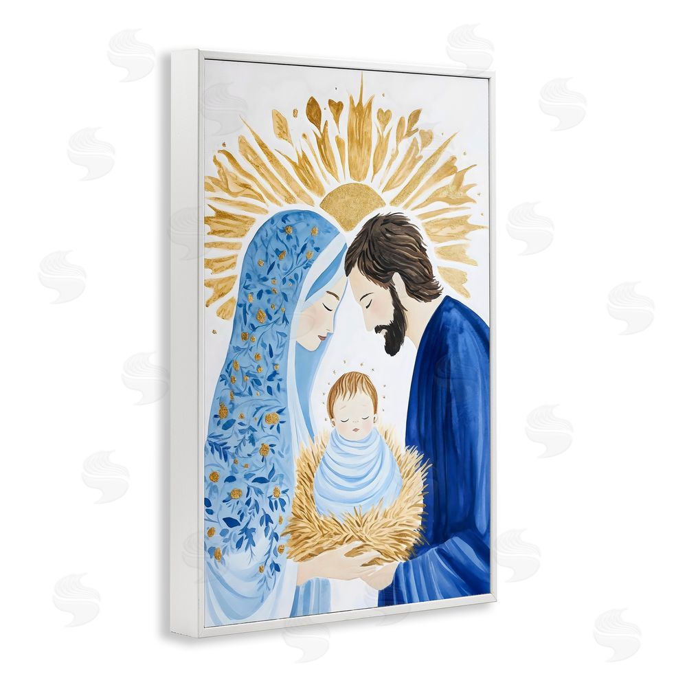 Petal Prints Design Newborn King Nativity White Framed Giclee Wall Art Print