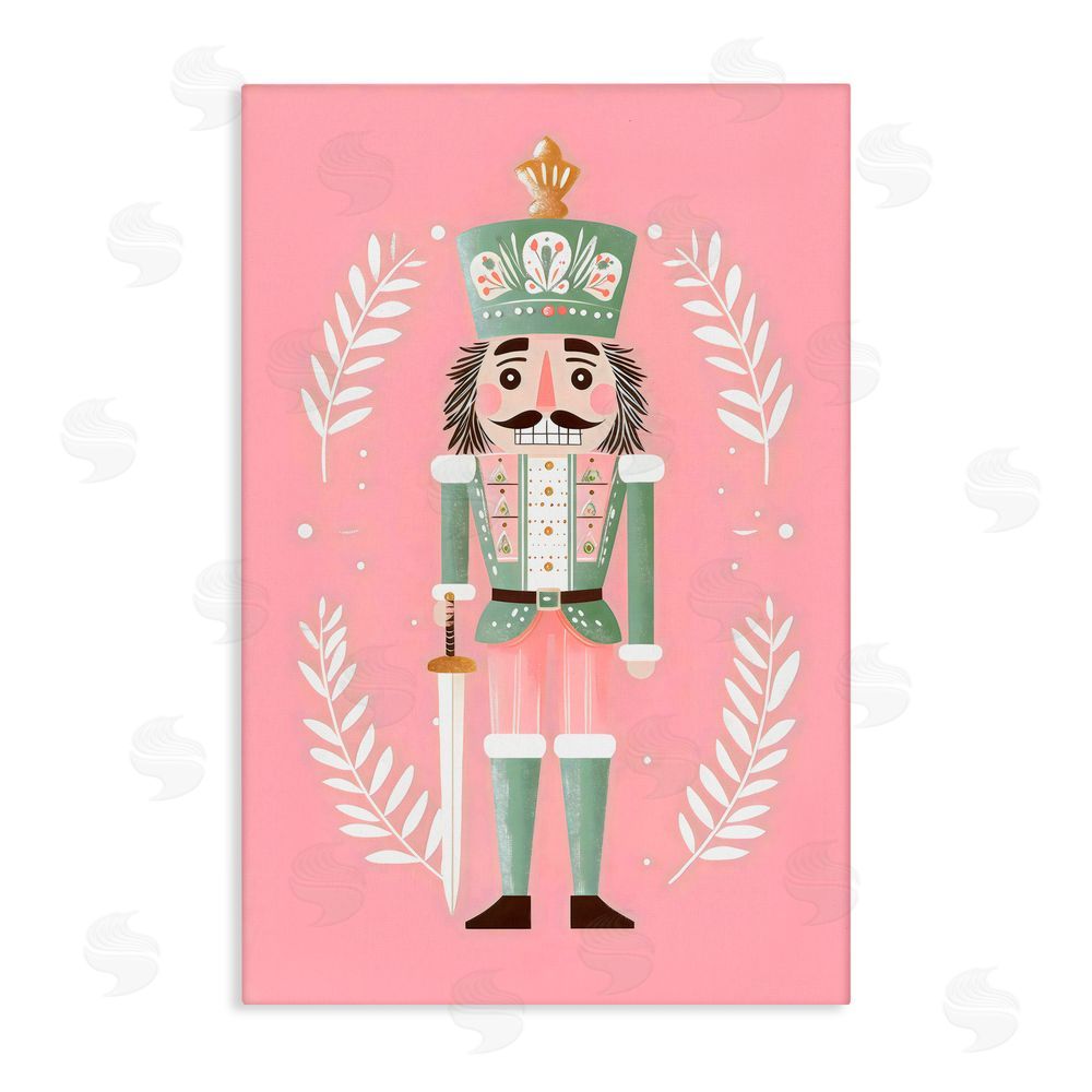 Petal Prints Design Nutcracker Suite in Pastel Pink Canvas Wall Art Print