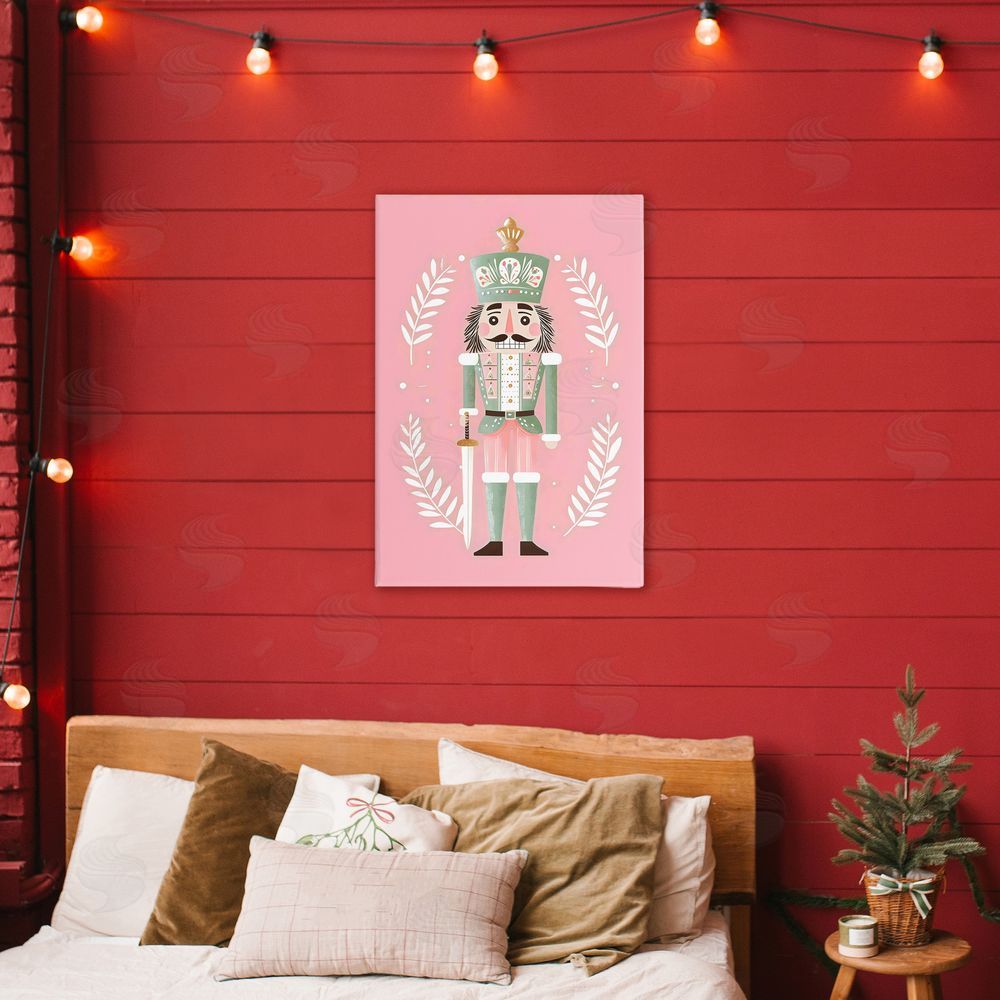 Petal Prints Design Nutcracker Suite in Pastel Pink Canvas Art on Wall