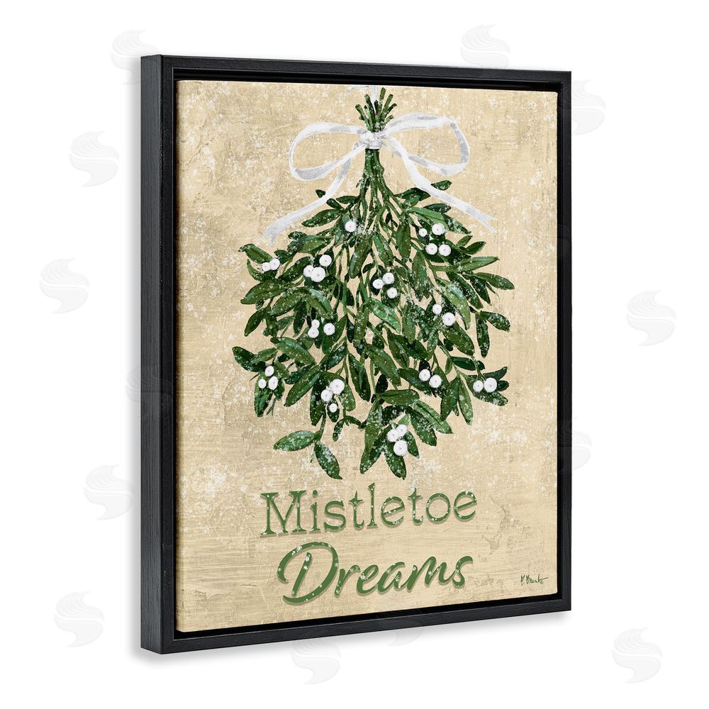 Paul Brent Mistletoe Dreams Rustic Black Floating Frame Canvas Wall Art Print