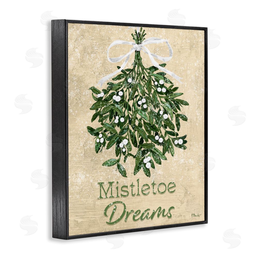 Paul Brent Mistletoe Dreams Rustic Black Framed Giclee Wall Art Print