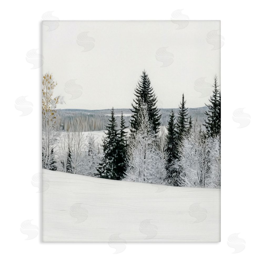 Arlington Prints Snowy Overlook Winter Landscape Canvas Wall Art Print