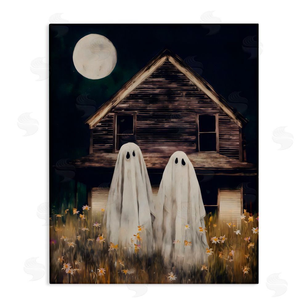 Arlington Prints Ghost And Haunted House Canvas Wall Art Print