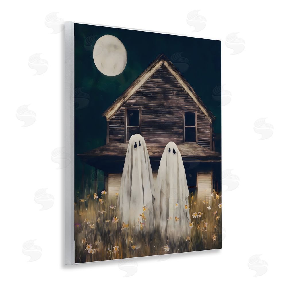 Arlington Prints Ghost And Haunted House Wall Plaque Art Print