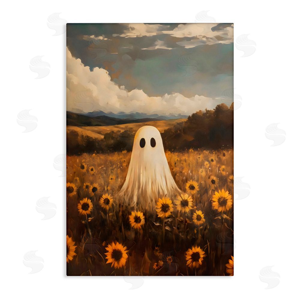 Arlington Prints Ghost In Sunflower Field Canvas Wall Art Print