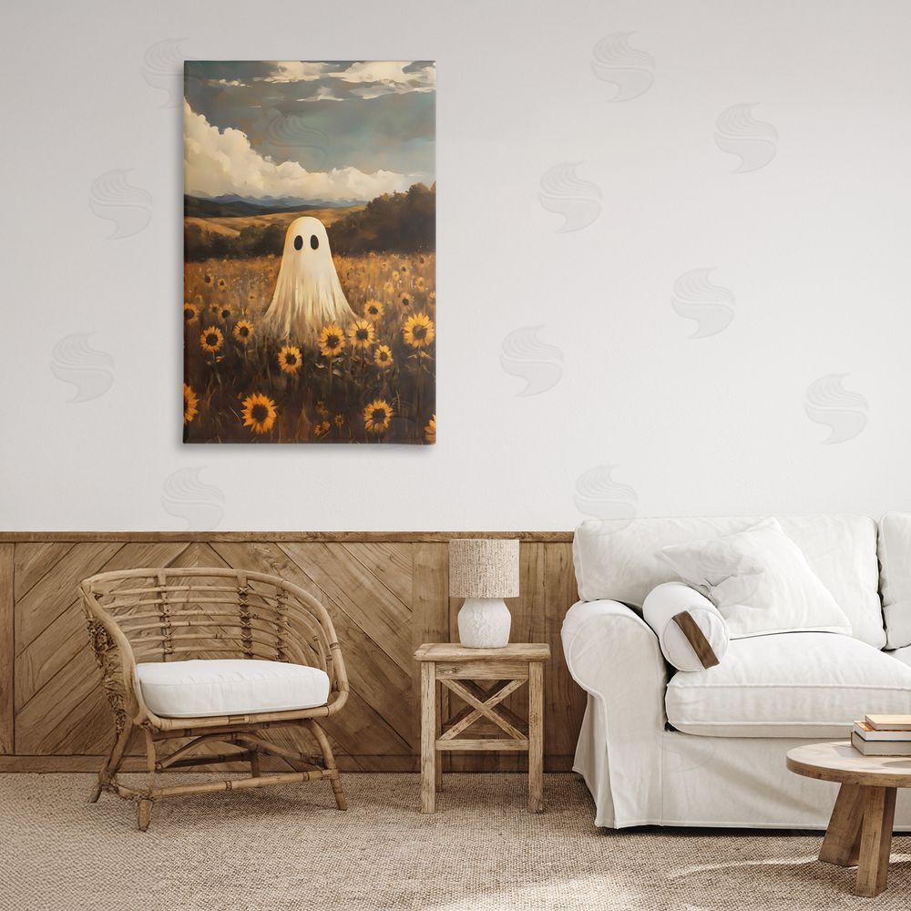 Arlington Prints Ghost In Sunflower Field Canvas Art on Wall