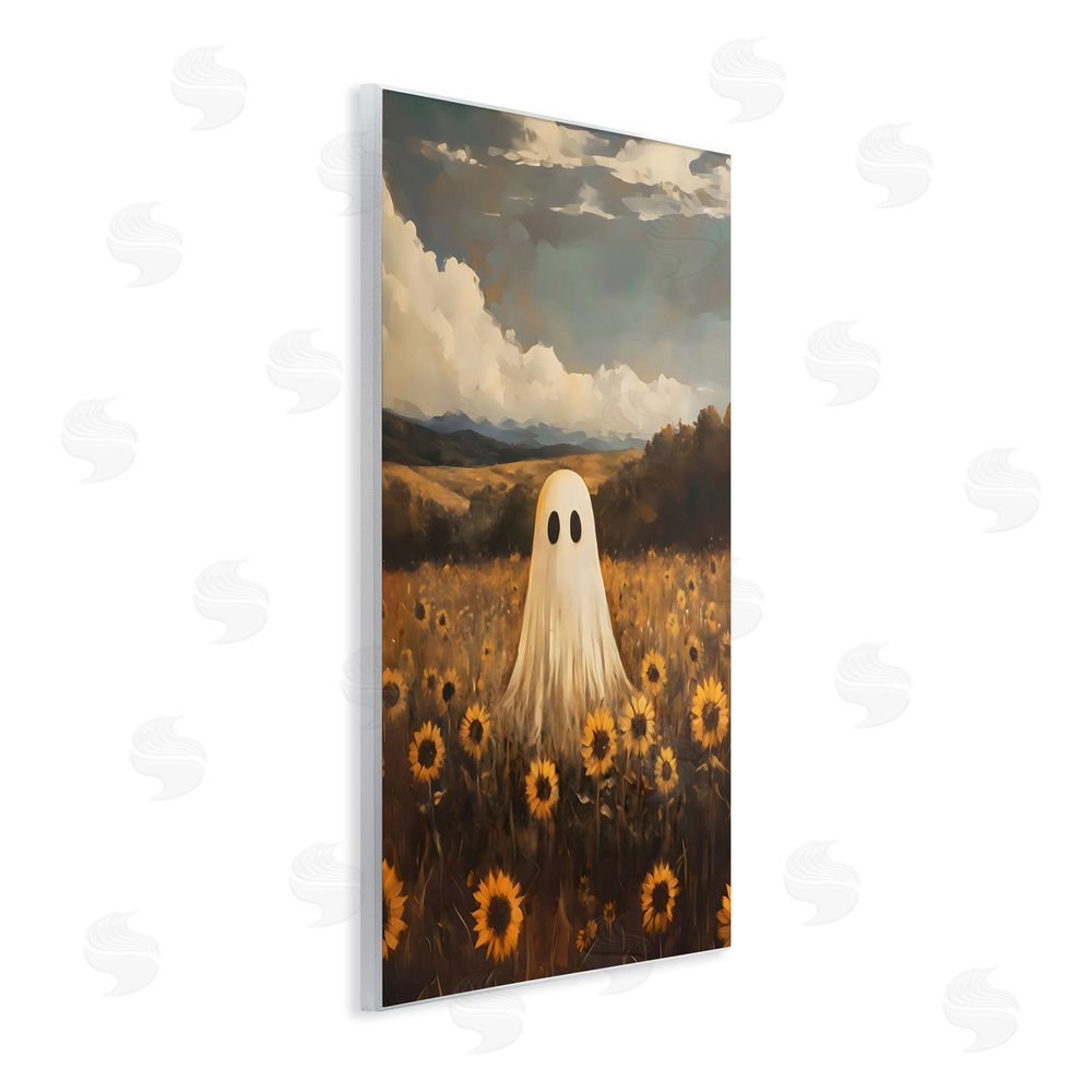 Arlington Prints Ghost In Sunflower Field Wall Plaque Art Print