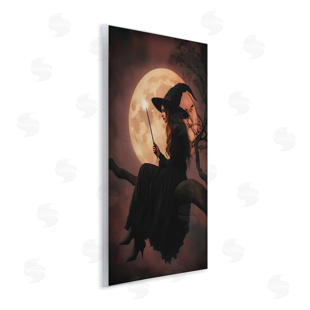 Arlington Prints Witch Casting Spell in Moonlight Wall Plaque Art Print