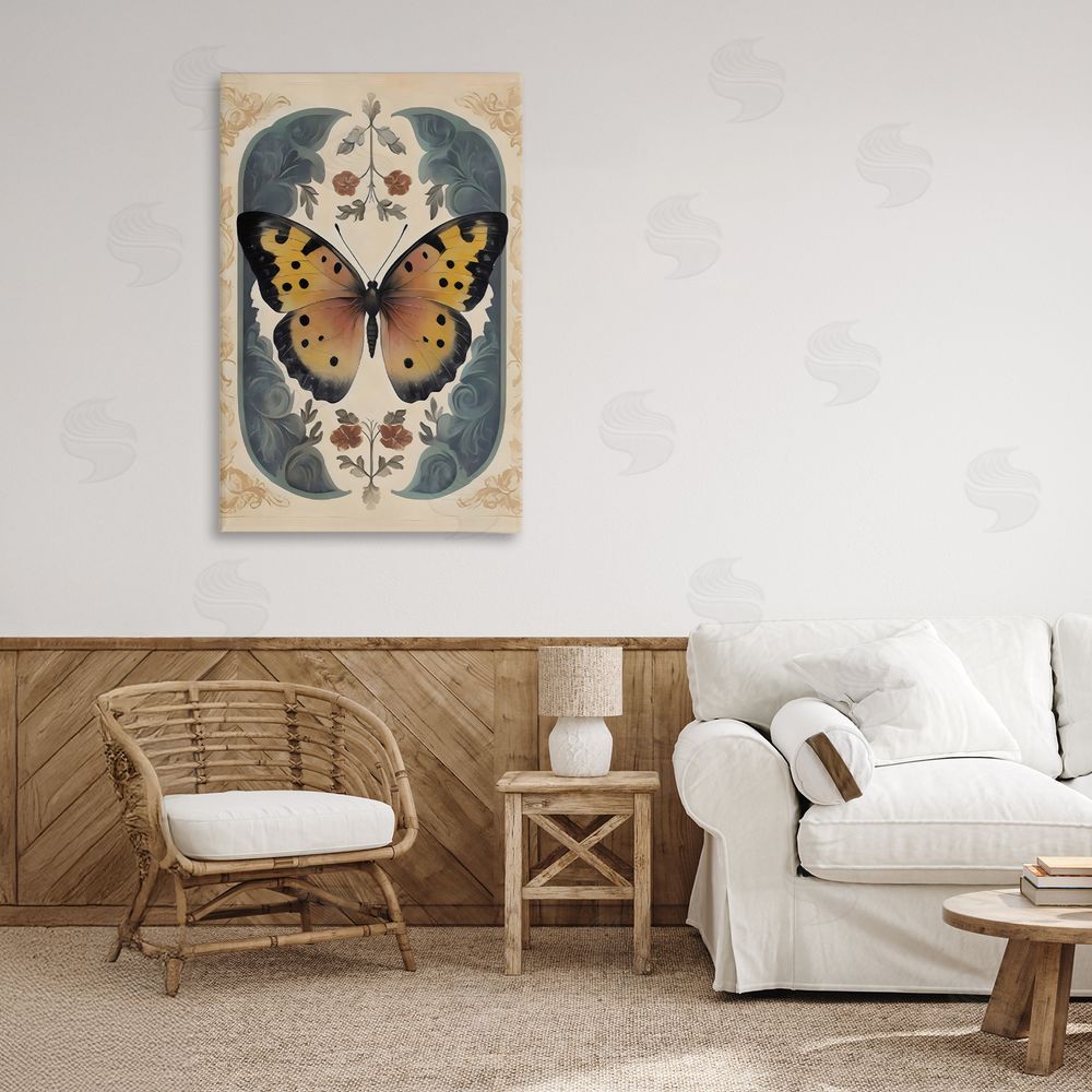 Arlington Prints Vintage Farmhouse Butterfly Symmetry Canvas Art on Wall