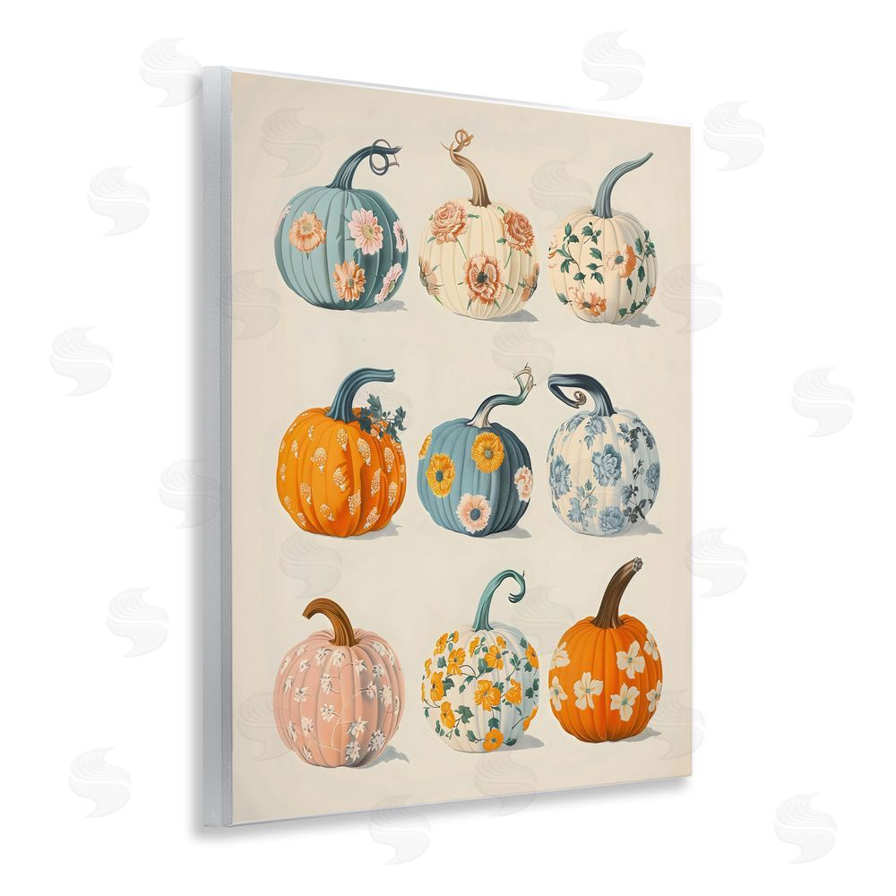 Arlington Prints Patterned Pumpkins Assortment Wall Plaque Art Print