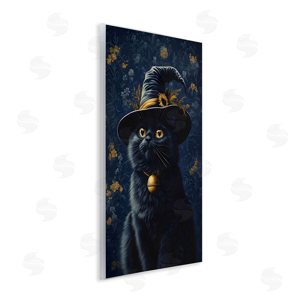 Arlington Prints Mystical Blue Witch Cat Wall Plaque Art Print