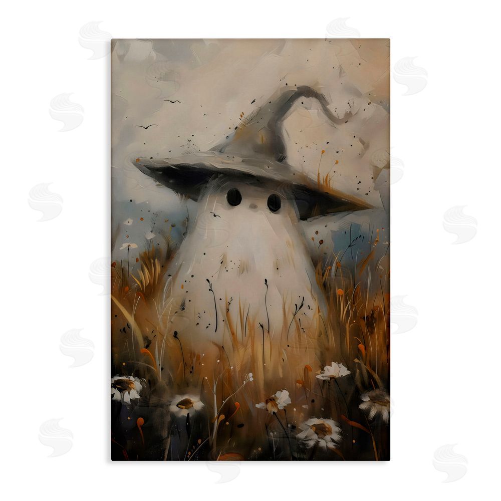 Arlington Prints Cute Ghost In Field Canvas Wall Art Print