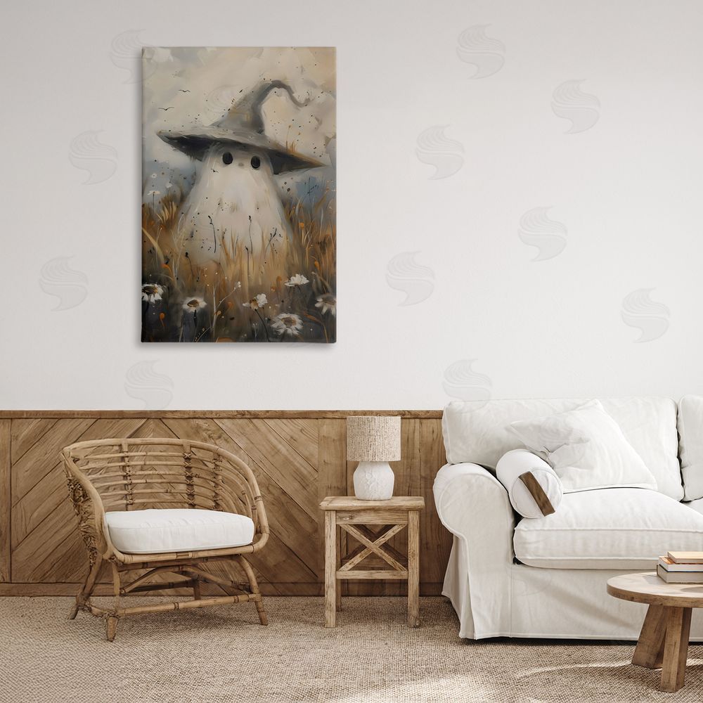 Arlington Prints Cute Ghost In Field Canvas Art on Wall