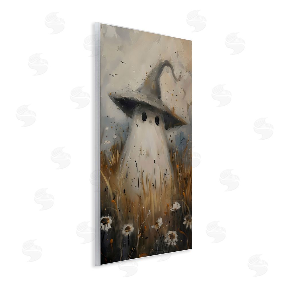 Arlington Prints Cute Ghost In Field Wall Plaque Art Print