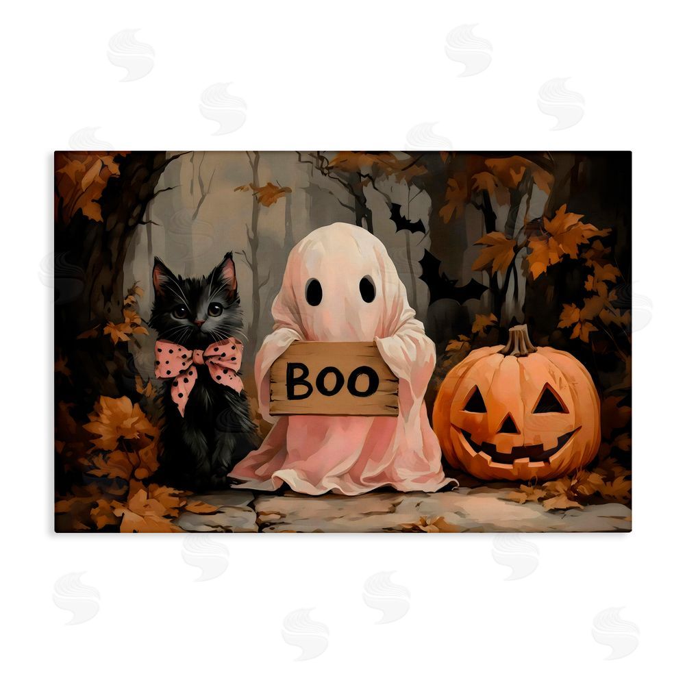 Arlington Prints Cute Halloween Boo Portrait Canvas Wall Art Print