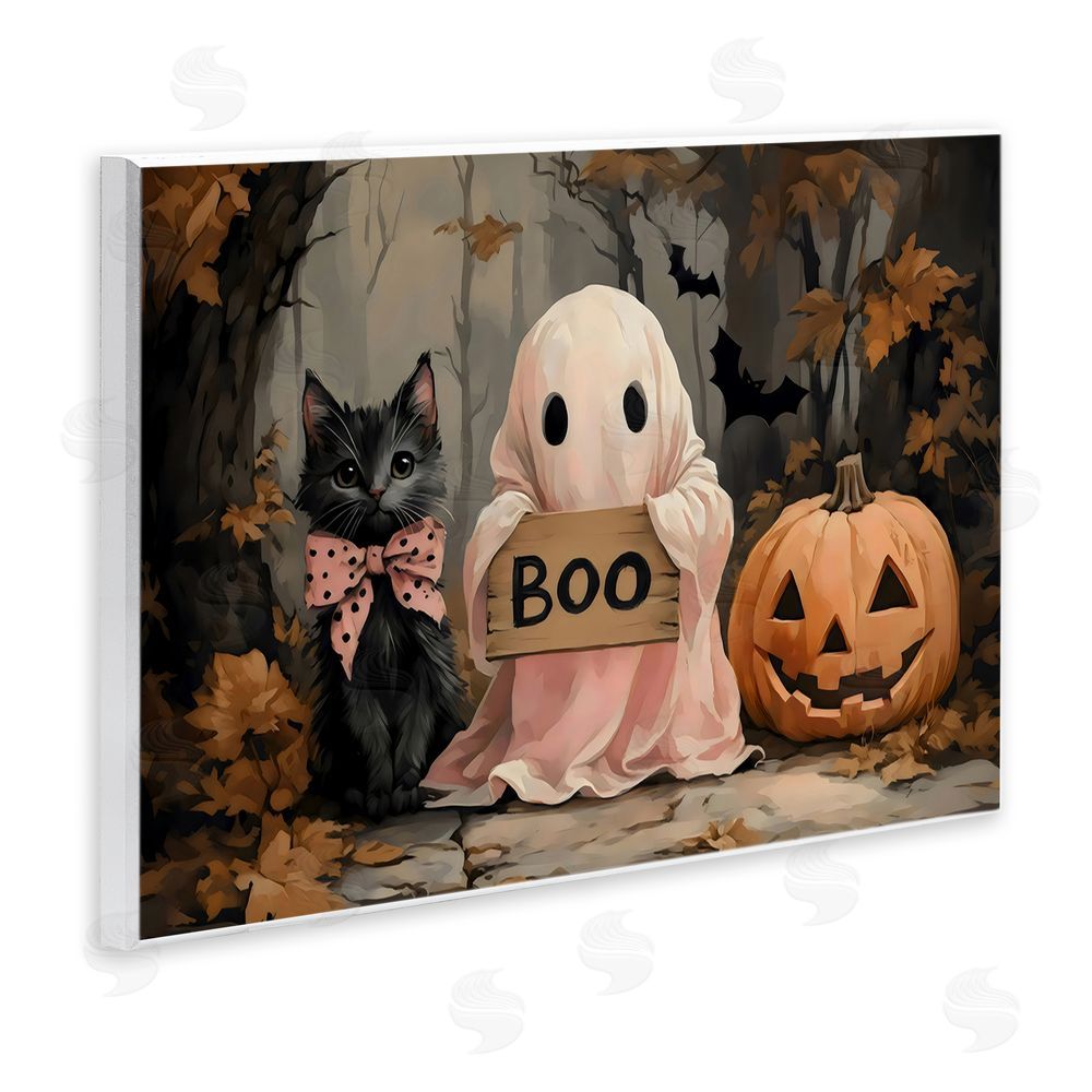 Arlington Prints Cute Halloween Boo Portrait Wall Plaque Art Print