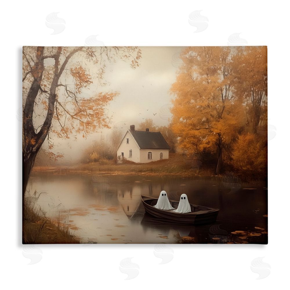 Arlington Prints Fall Ghosts Boat Ride Canvas Wall Art Print