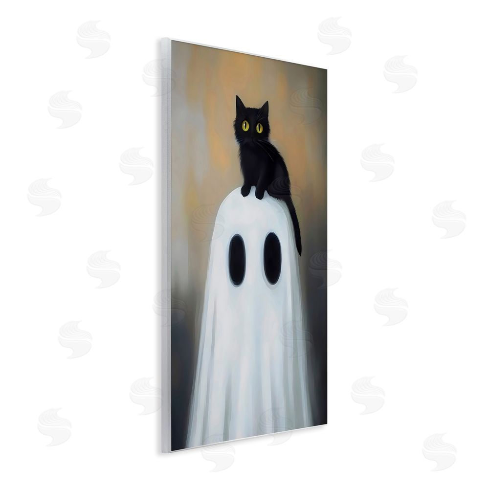 Arlington Prints Ghost And Kitten Perched Wall Plaque Art Print