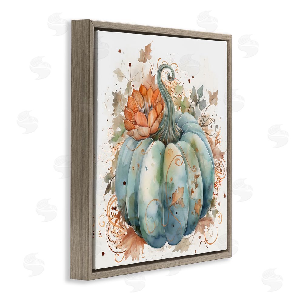 Creative Studio Boho Pumpkin & Blossom Brown Floating Frame Canvas Wall Art Print