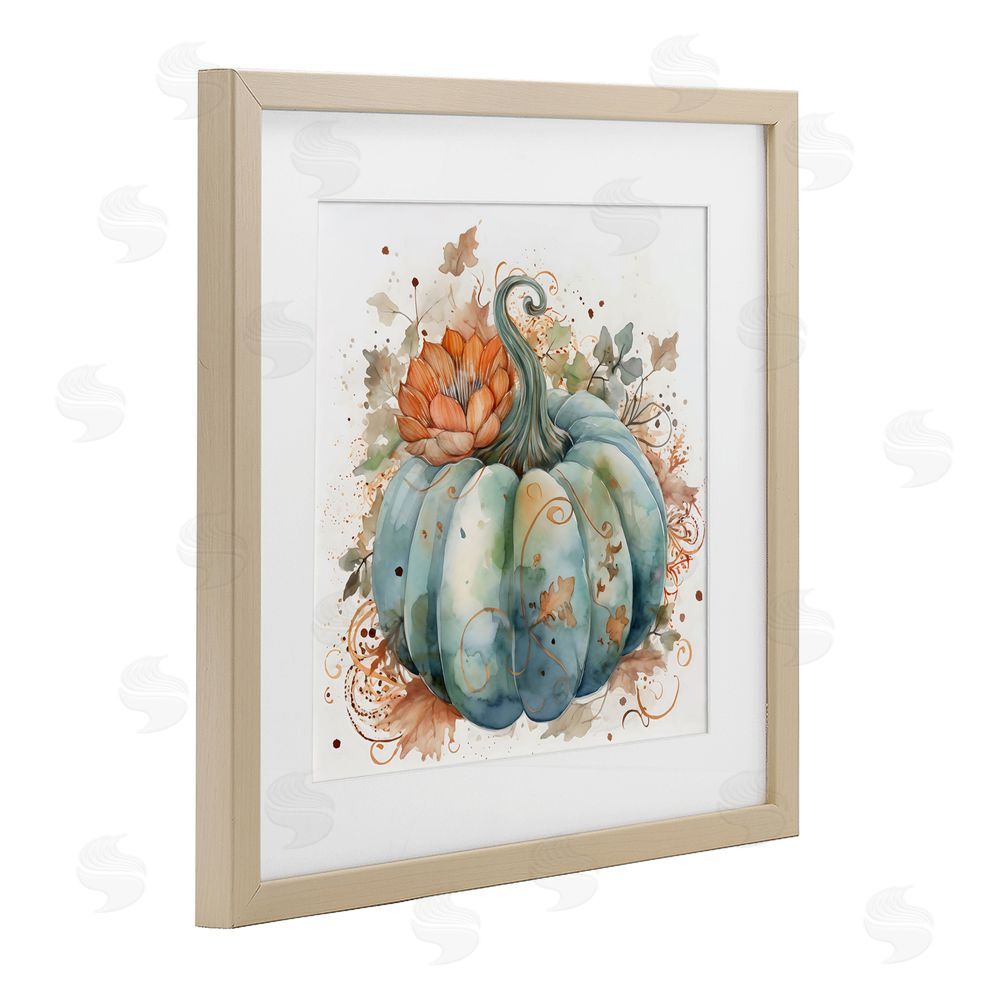 Creative Studio Boho Pumpkin & Blossom Birch Framed Print Under Glass with White Mat Wall Art