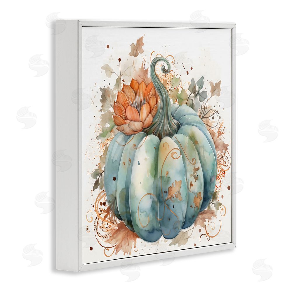 Creative Studio Boho Pumpkin & Blossom White Framed Giclee Wall Art Print