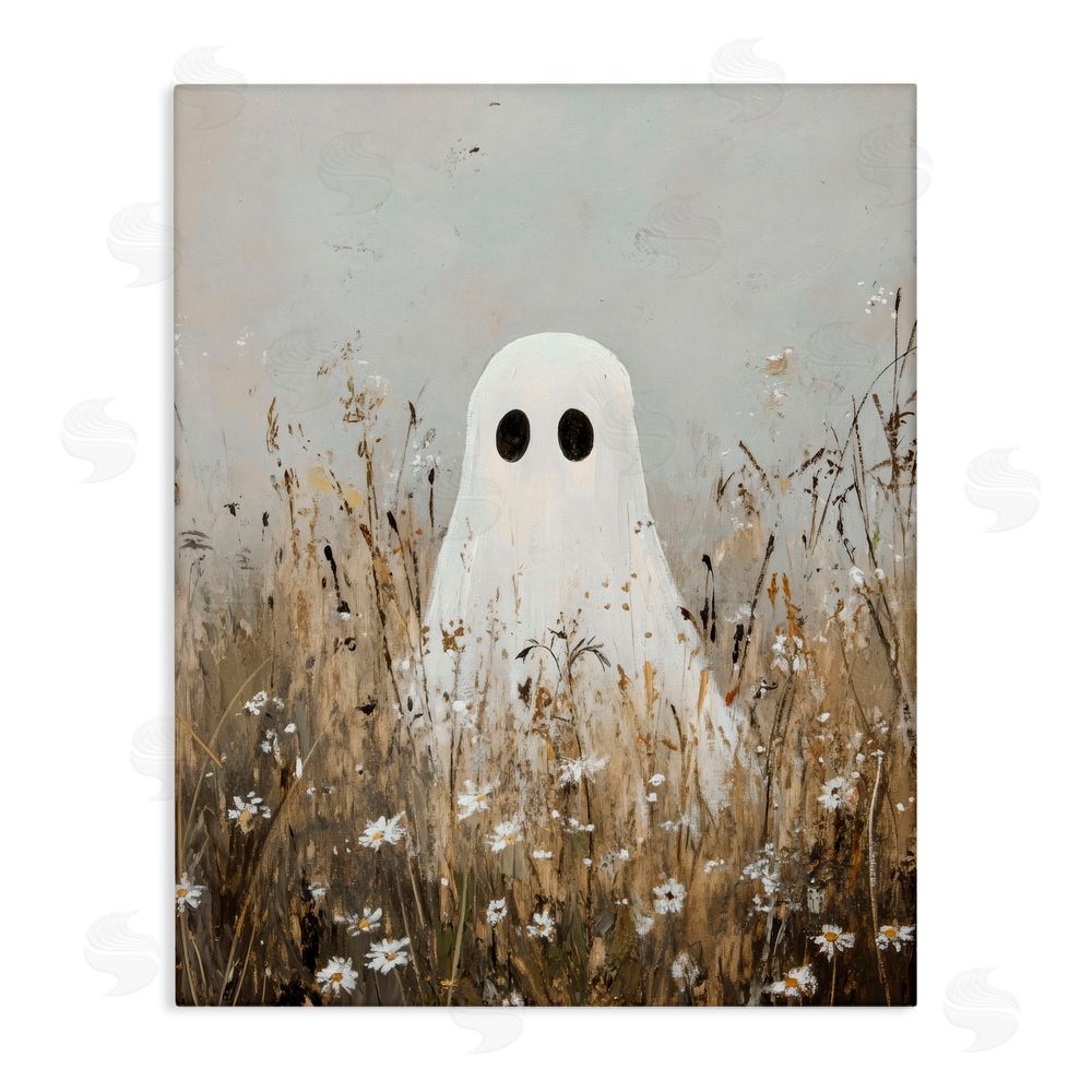 Creative Studio Ghost In Field of Wildflowers Canvas Wall Art Print