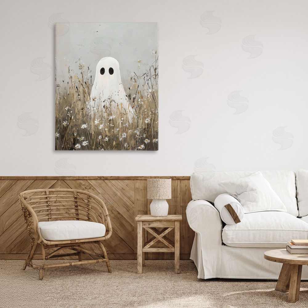 Creative Studio Ghost In Field of Wildflowers Canvas Art on Wall