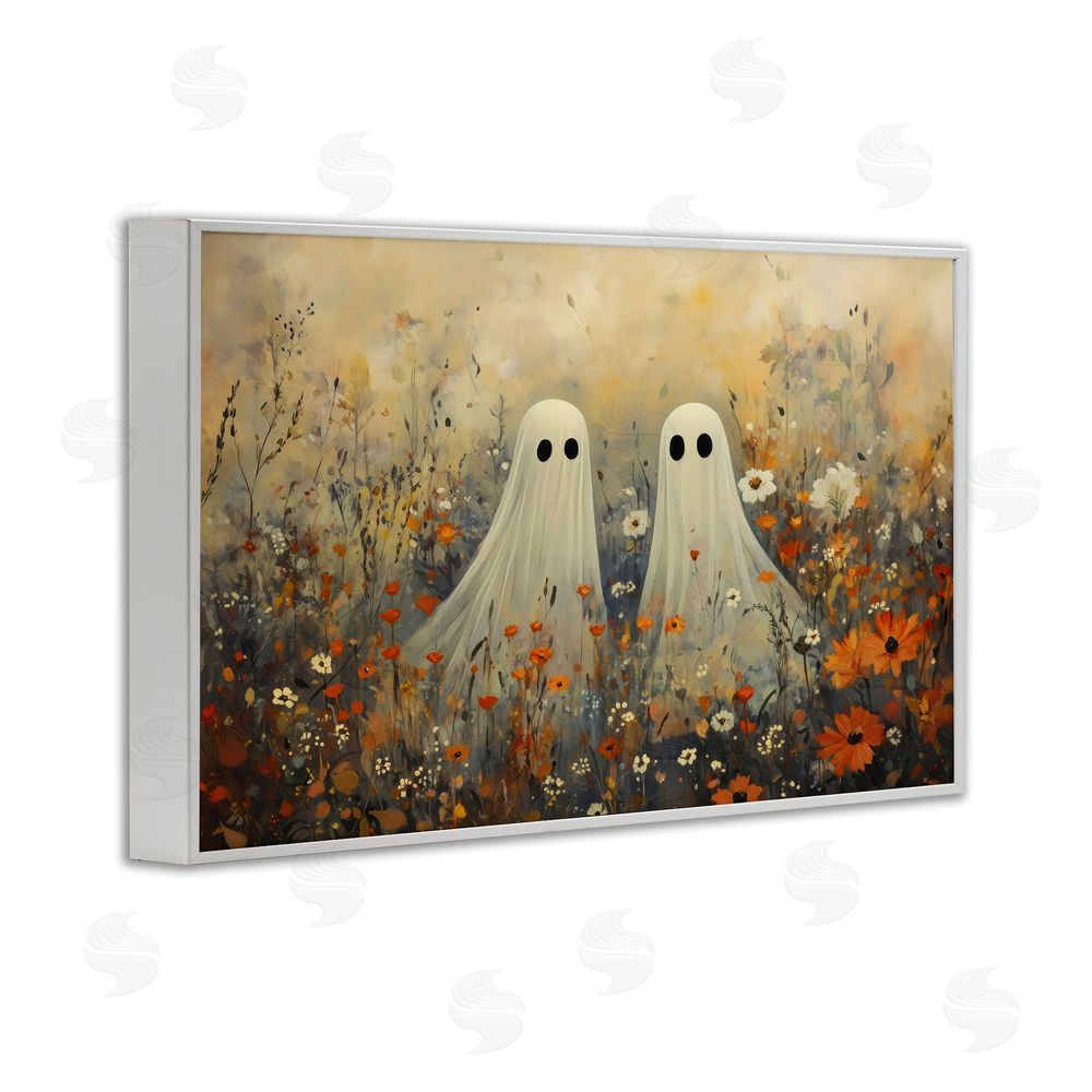Creative Studio Ghost In Autumnal Meadow White Framed Giclee Wall Art Print