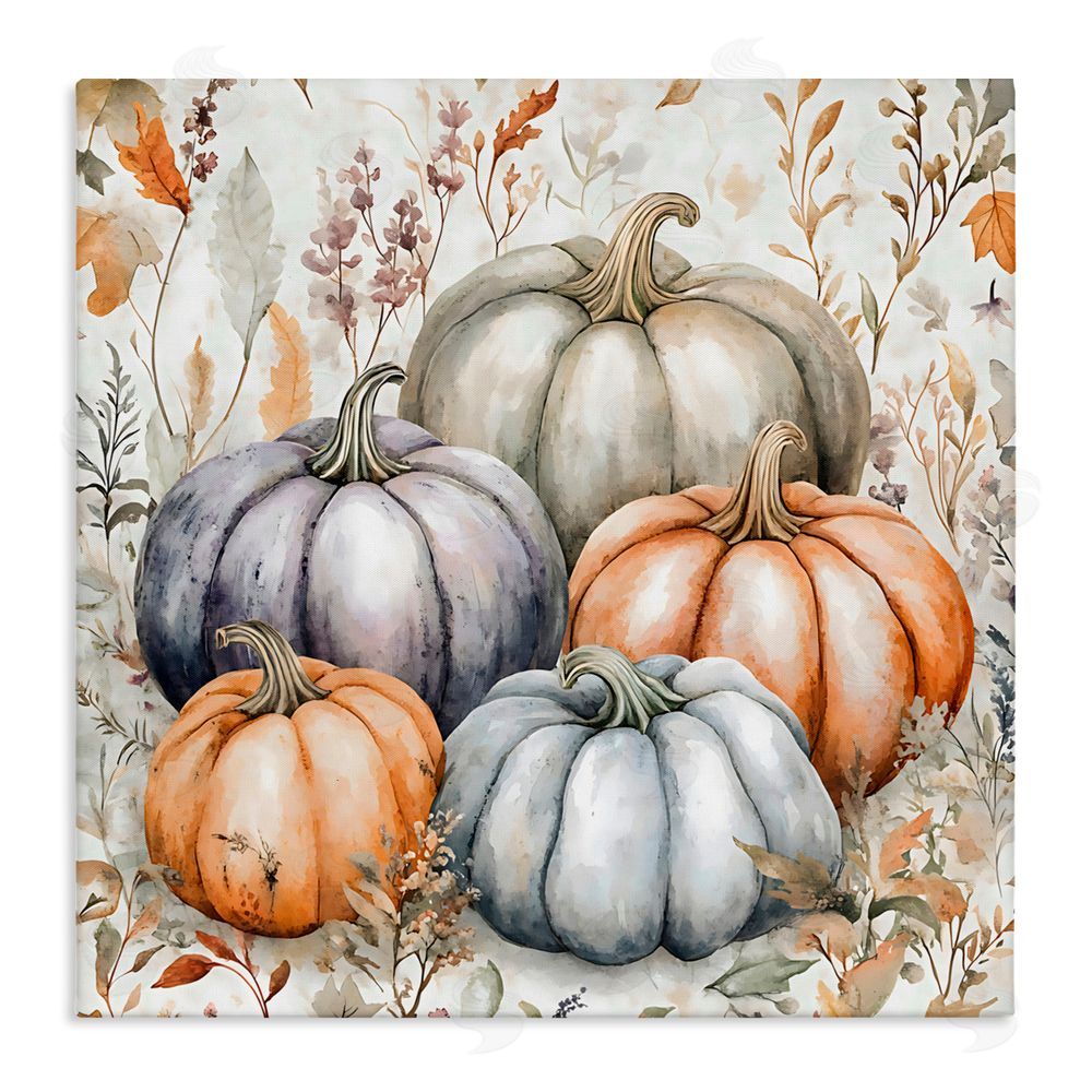 Creative Studio Watercolor Pumpkin Harvest Canvas Wall Art Print