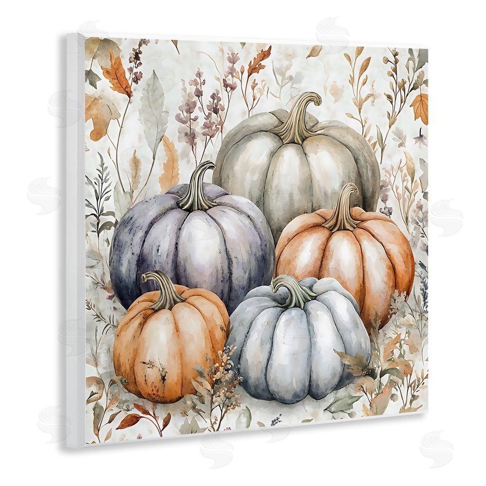 Creative Studio Watercolor Pumpkin Harvest Wall Plaque Art Print