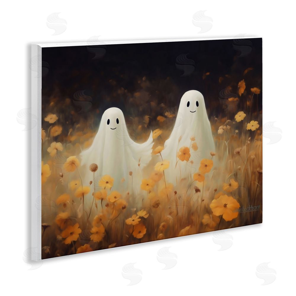 LSR Design Studio Smiling Ghosts in Poppy Field Wall Plaque Art Print