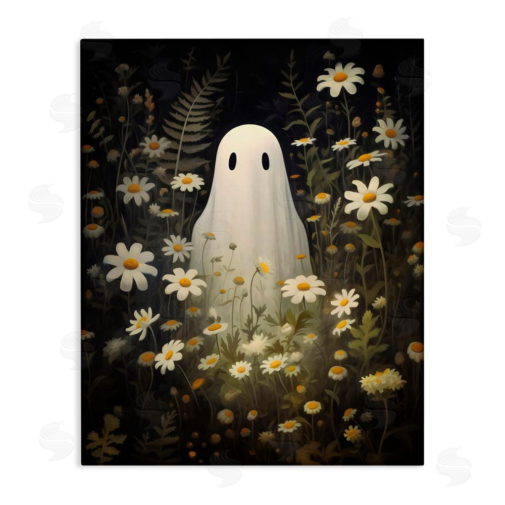 LSR Design Studio Daisy Field Ghost Canvas Wall Art Print