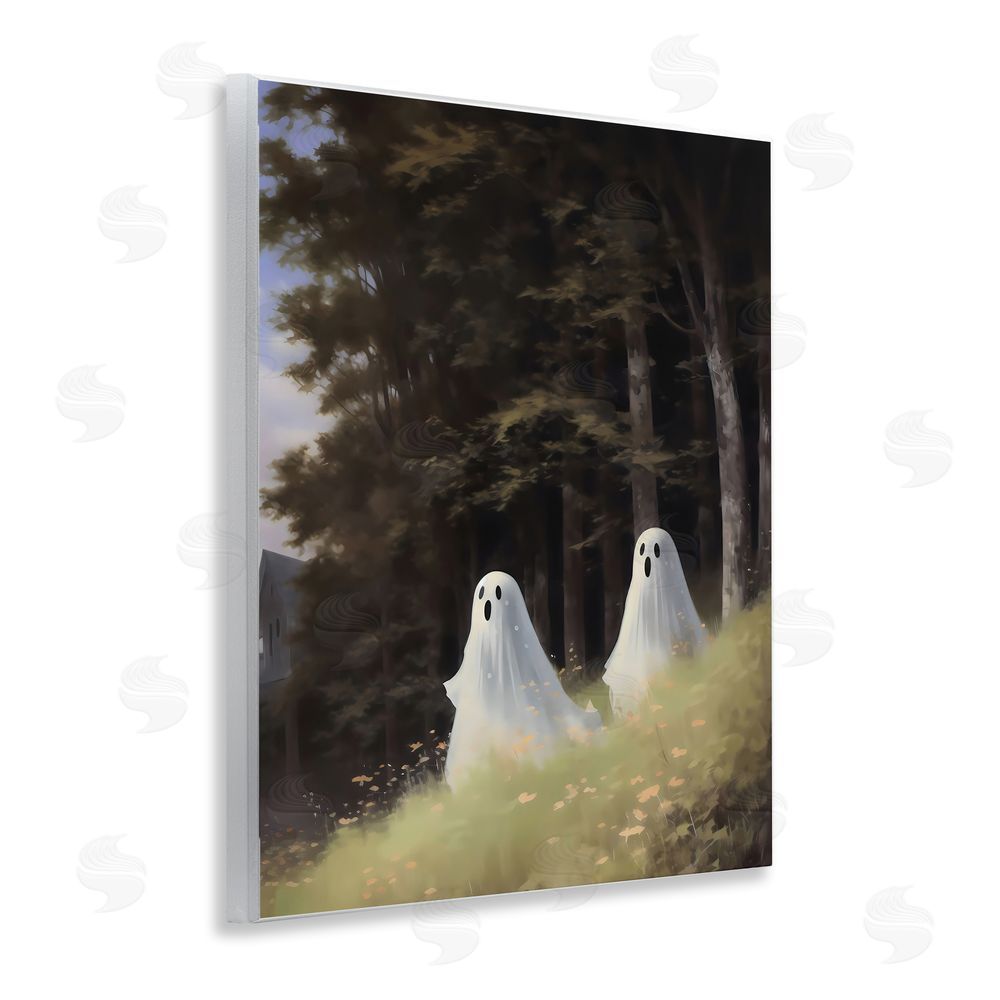 LSR Design Studio Haunted Morning Ghosts Wall Plaque Art Print