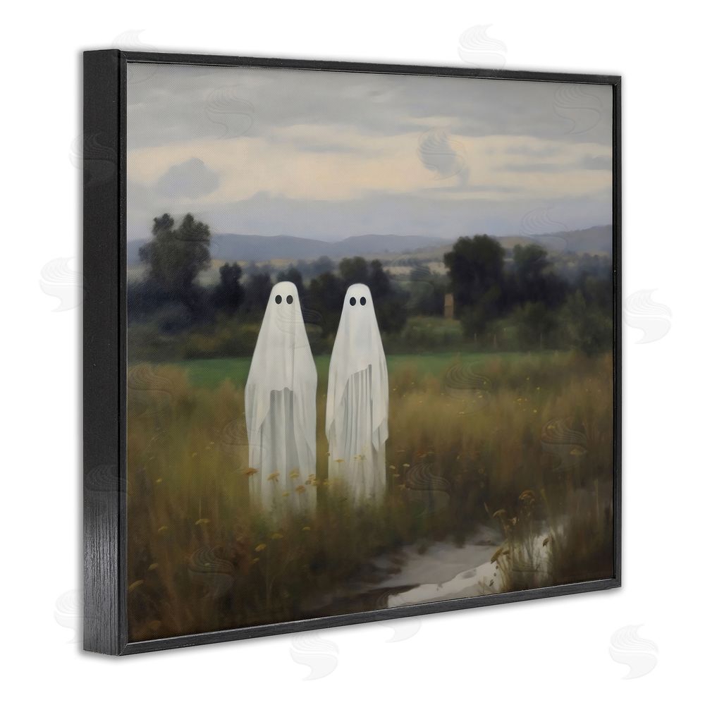 LSR Design Studio Ghost Duo in Field Black Framed Giclee Wall Art Print