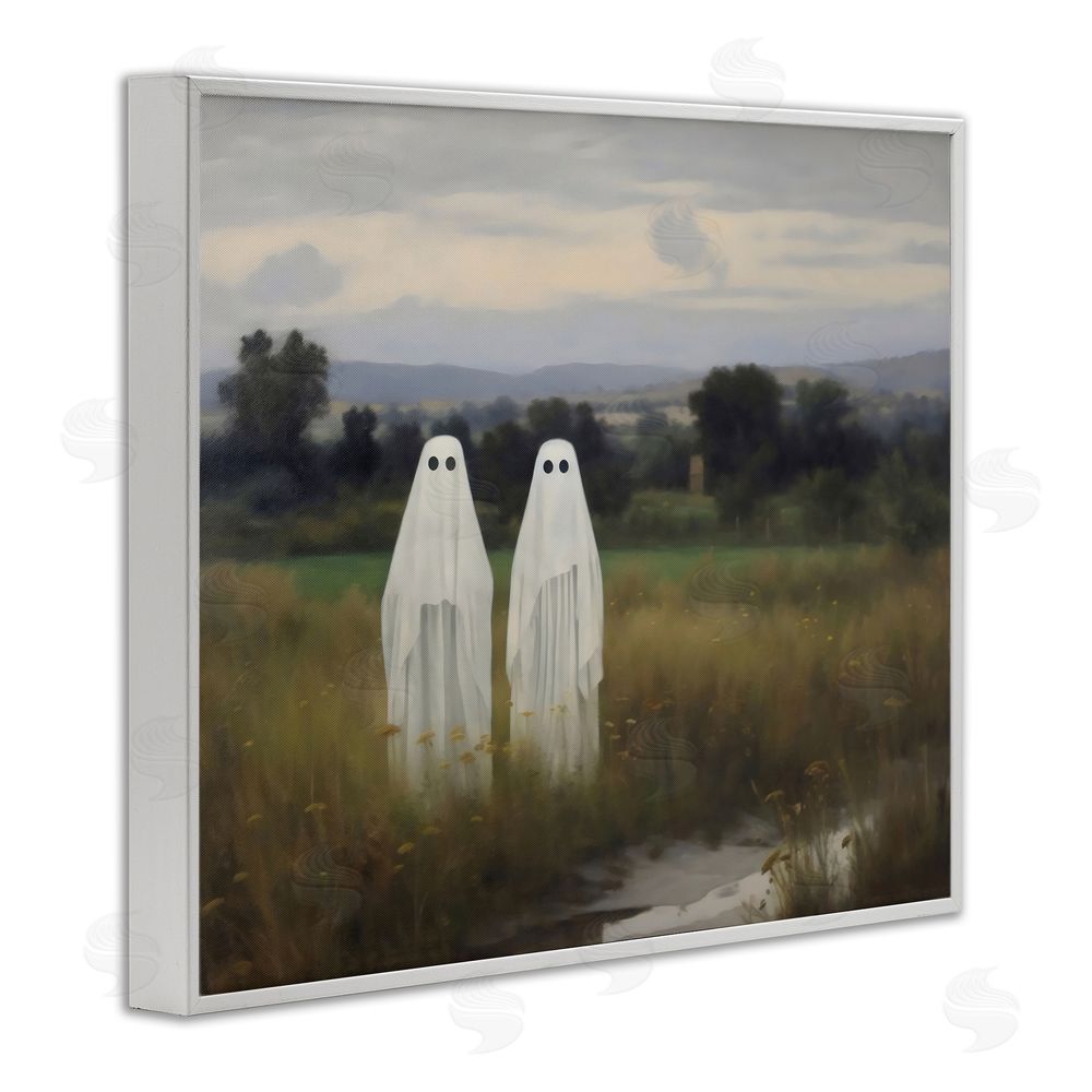 LSR Design Studio Ghost Duo in Field White Framed Giclee Wall Art Print