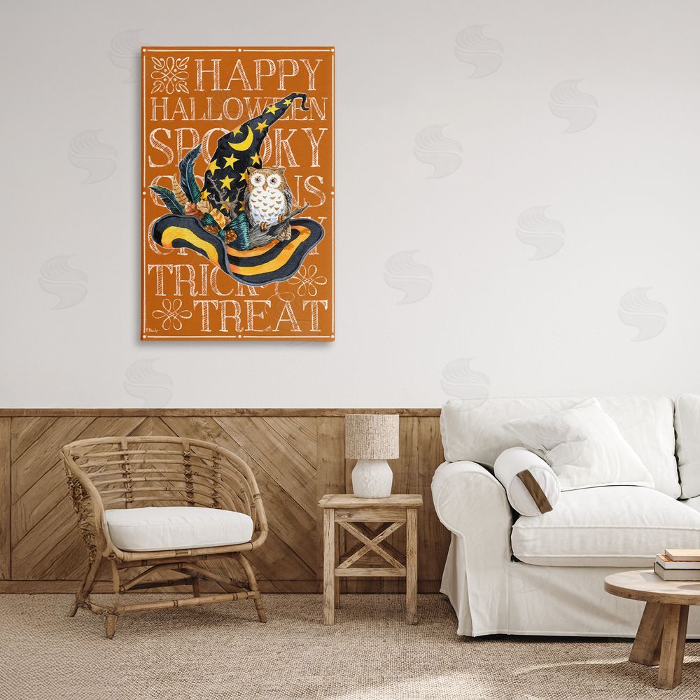 Paul Brent Witchy Hat & Owl Phrases Canvas Art on Wall