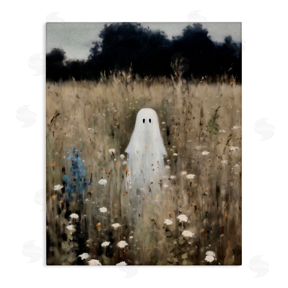 LSR Design Studio Floral Ghostie in Field Canvas Wall Art Print