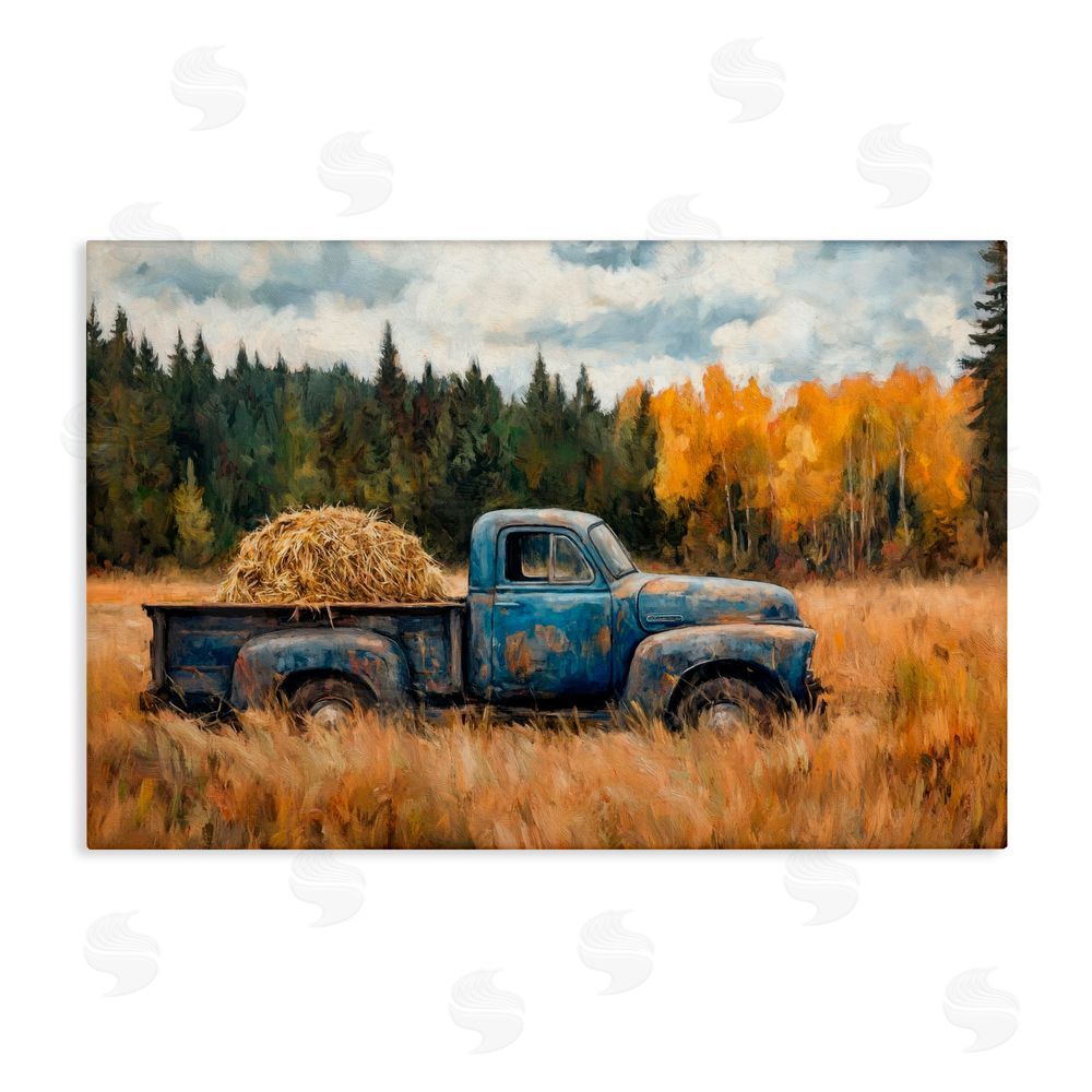 Petal Prints Design Hay Ride Country Field Canvas Wall Art Print