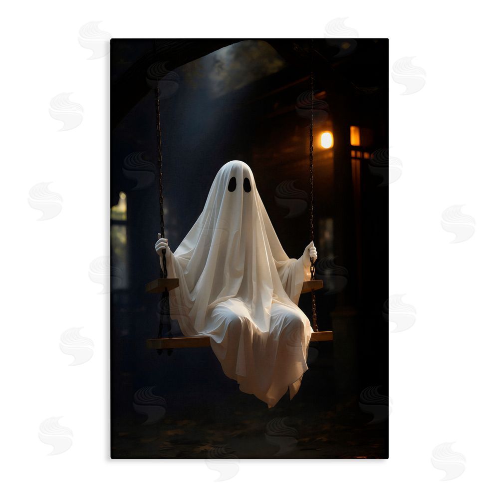 LSR Design Studio Lone Swinging Ghost Canvas Wall Art Print