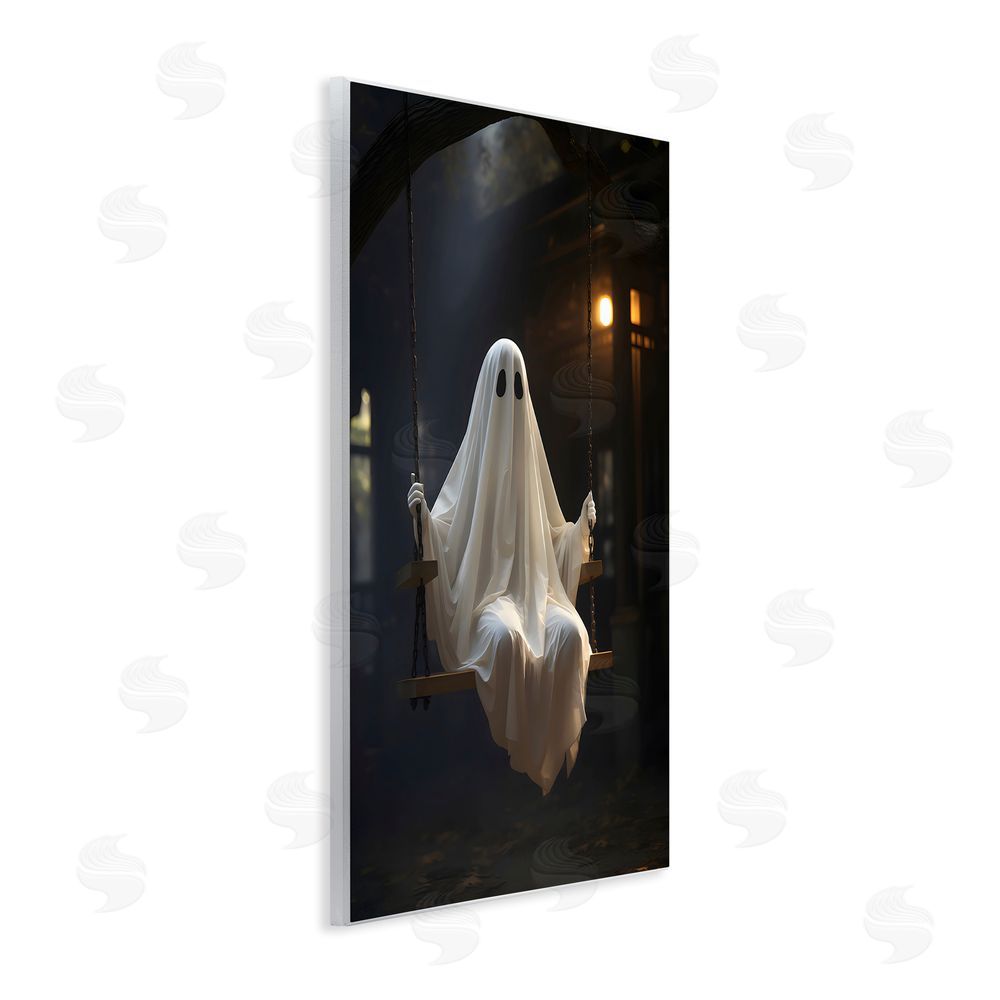 LSR Design Studio Lone Swinging Ghost Wall Plaque Art Print