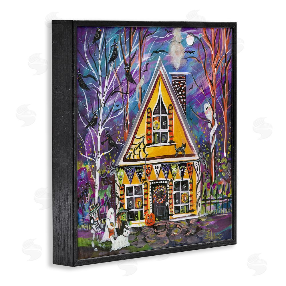 Estelle Grengs Halloween Costume Party House Black Framed Giclee Wall Art Print