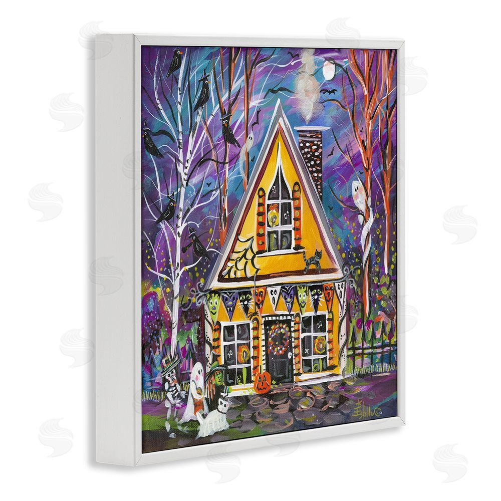 Estelle Grengs Halloween Costume Party House White Framed Giclee Wall Art Print
