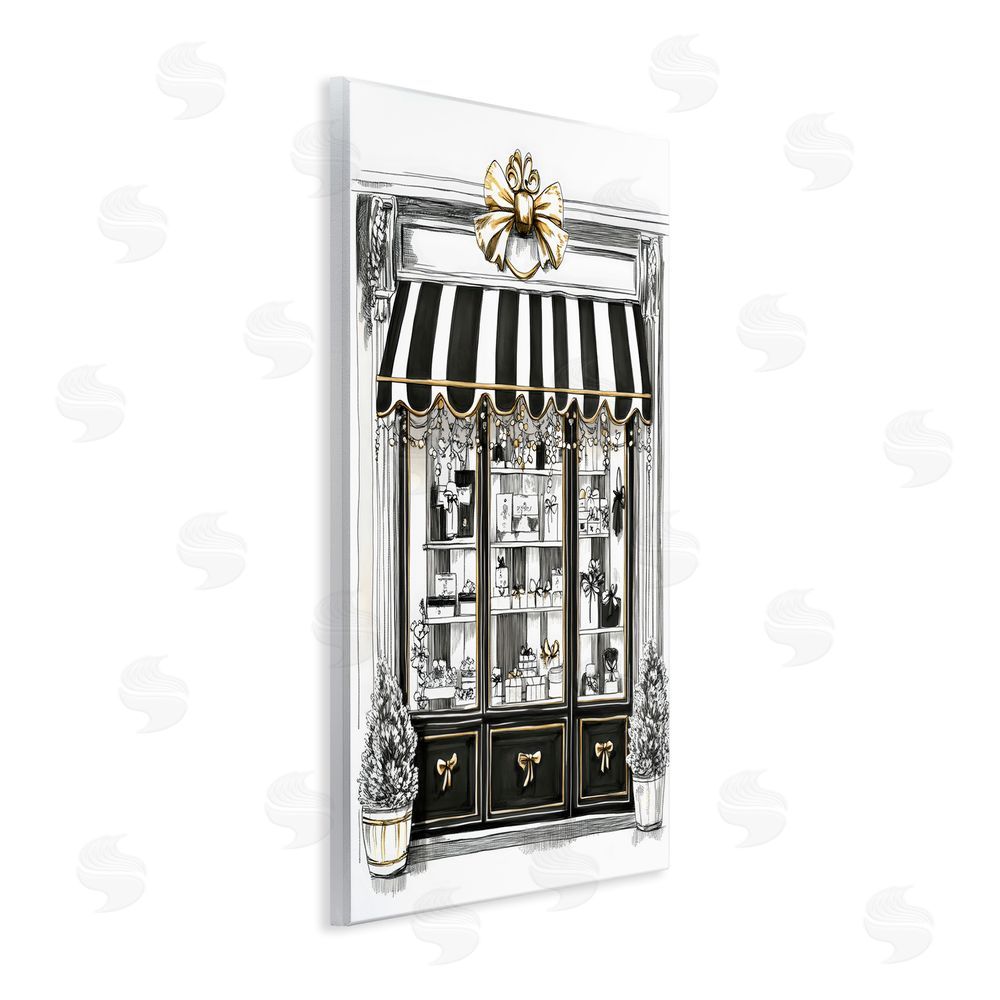 Petal Prints Design Striped Paris Shop Facade Wall Plaque Printed Art
