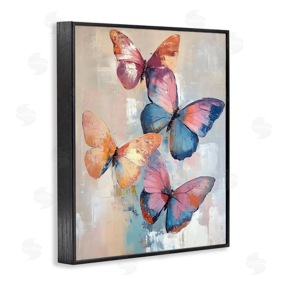 Creative Studio Butterfly Beauty Abstraction Black Framed Giclee Wall Art Print