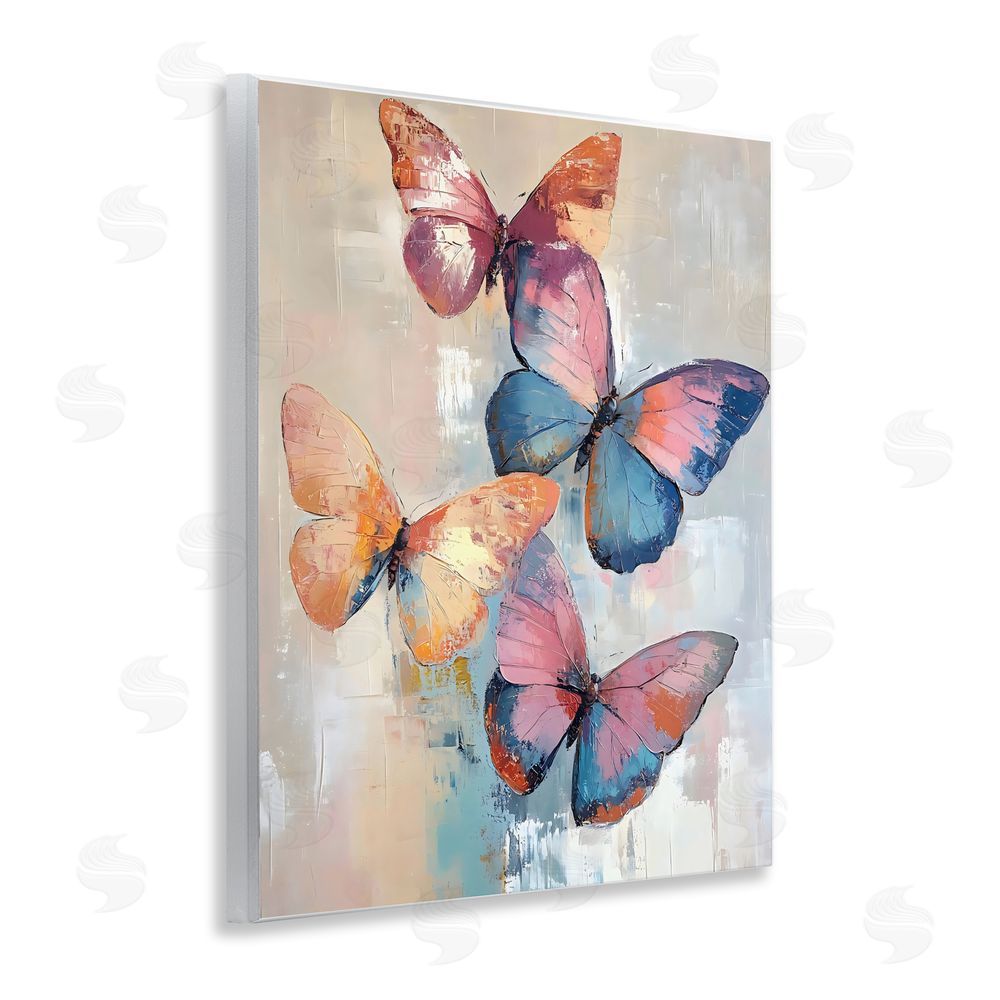 Creative Studio Butterfly Beauty Abstraction Wall Plaque Art Print with White Foil Wrap