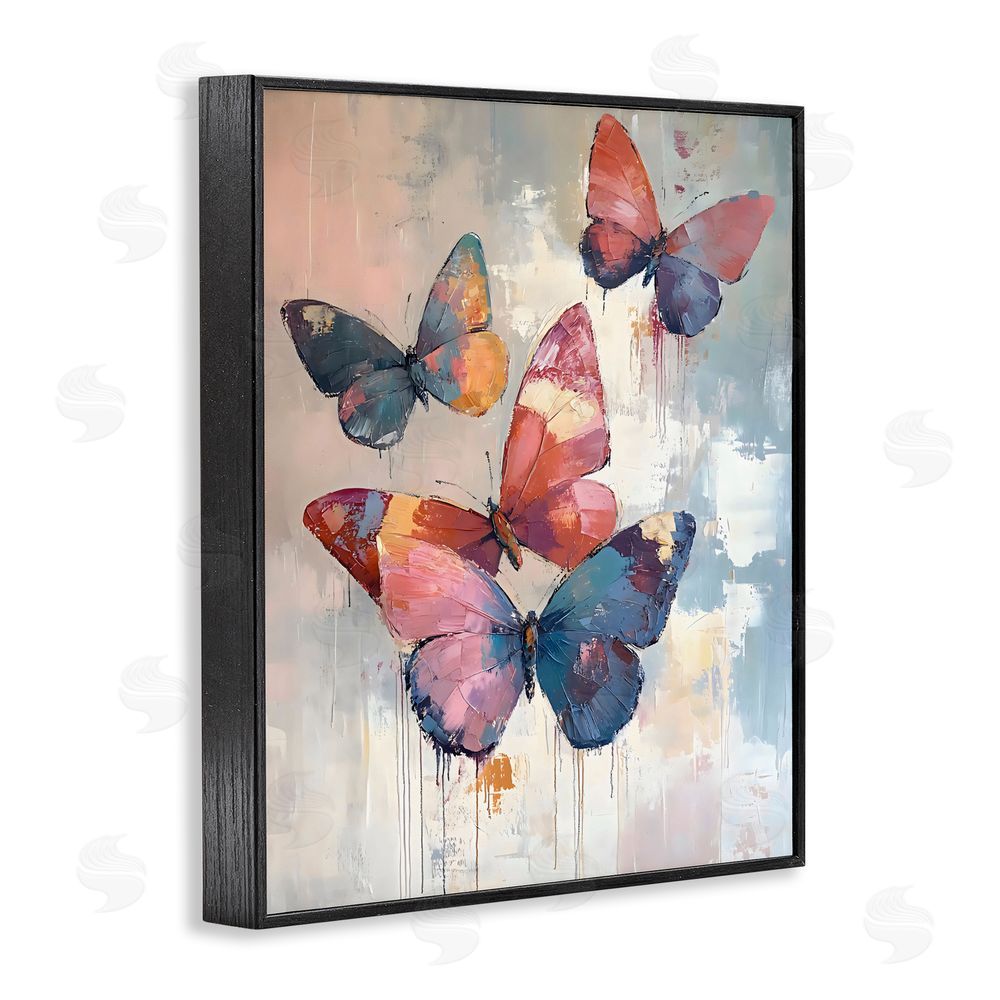 Creative Studio Butterfly Beauty in Flight Black Framed Giclee Wall Art Print