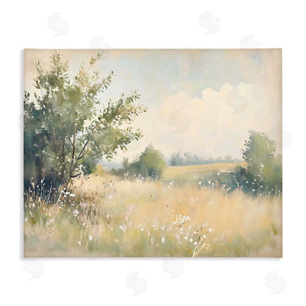 Creative Studio Summer Meadow in Soft Light Stretched Canvas Wall Art Print