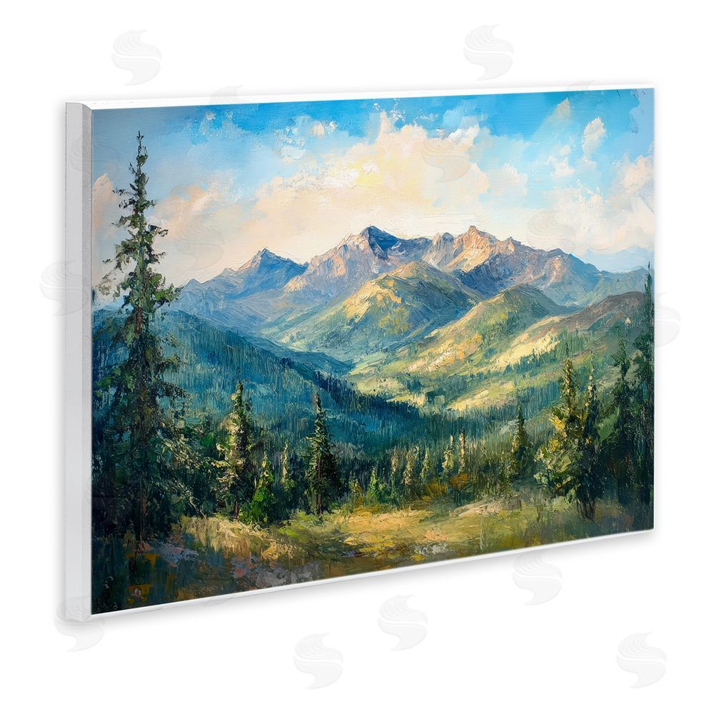 Petal Prints Design Valley In The Mountains Wall Plaque Printed Art