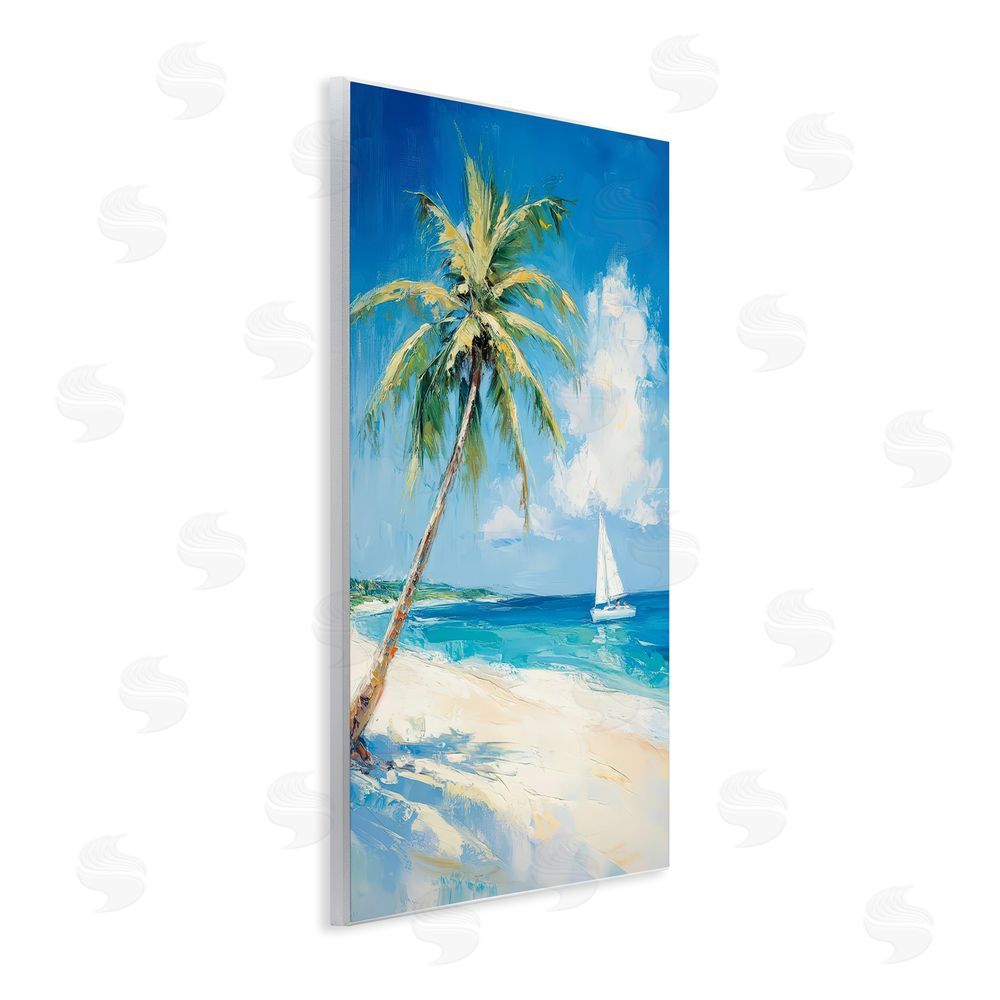 Petal Prints Design White Clouds & Sails Wall Plaque Printed Art